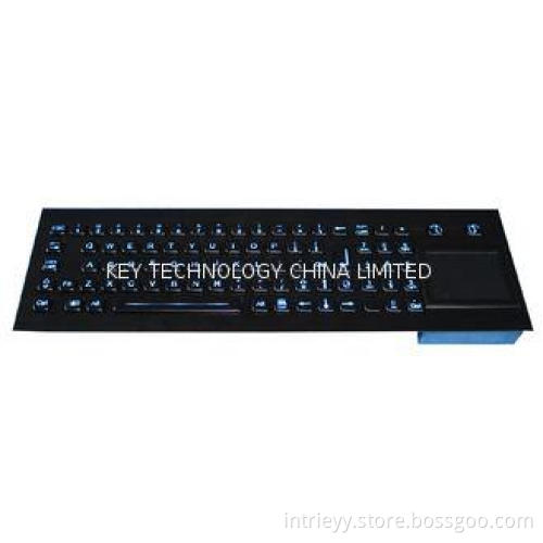 82keys Red Backlit Black Metal Keyboard With Touchpad & Num
